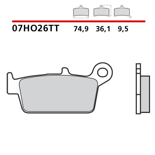 Pastillas cerámicas traseras Brembo Gas Gas EC 125 00-15