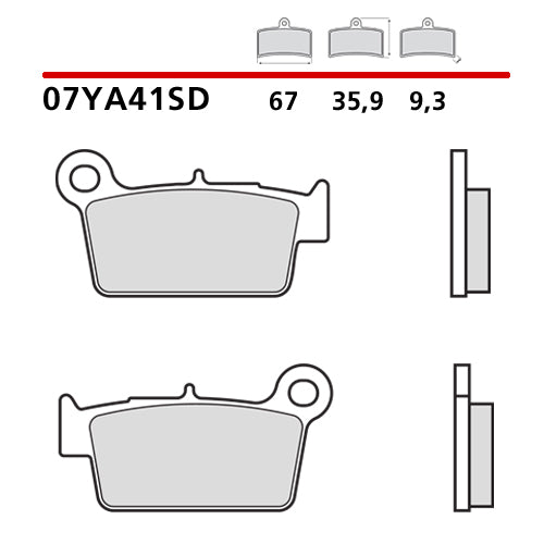 Pastiglie posteriori standard Brembo Beta XTRAINER 250 17-25