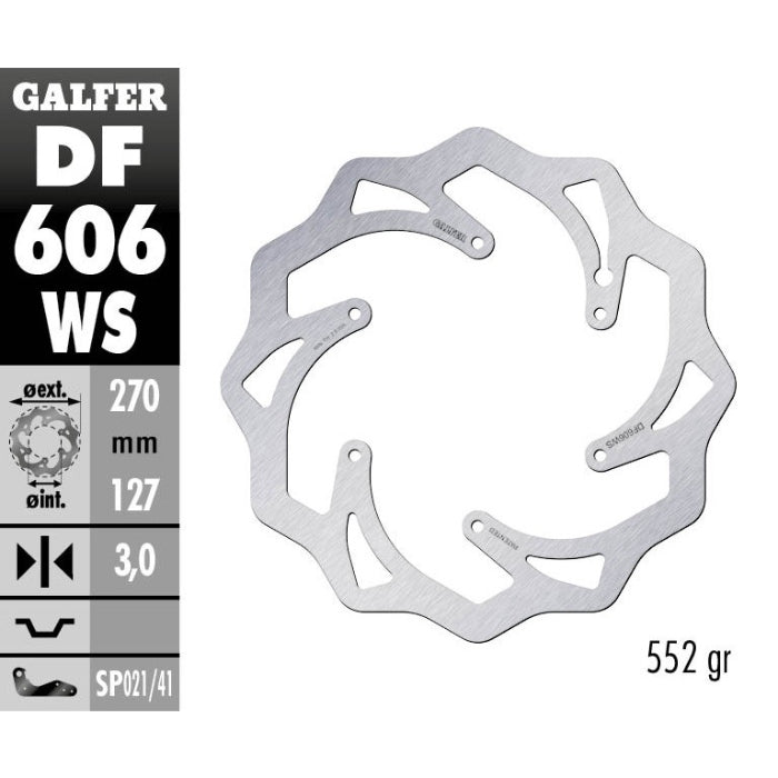 Disco freno anteriore Galfer Wave Ktm EXC 200 99-16 maggiorato