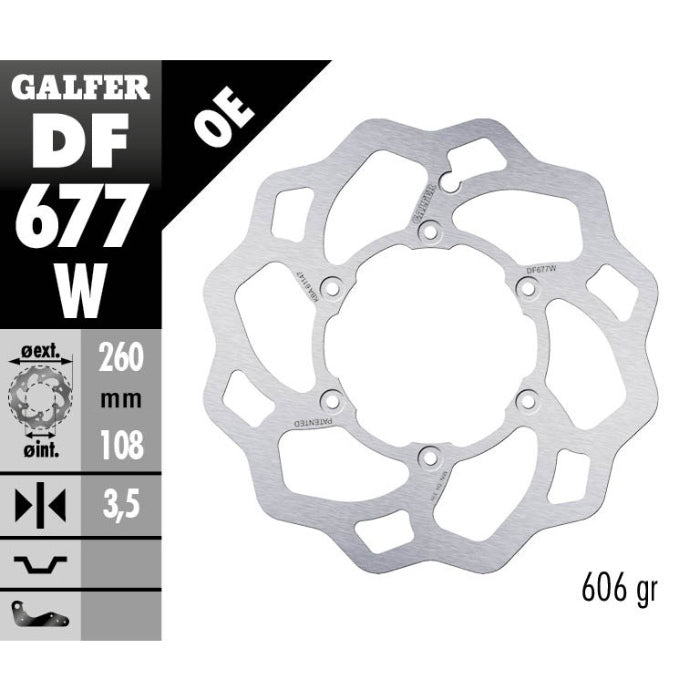 Disco freno anteriore Galfer Wave Gas Gas EC 300 99-20