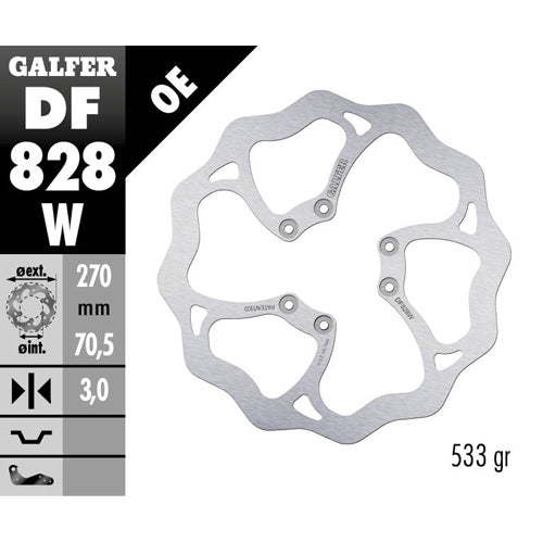 Disco freno anteriore Galfer Wave Tm MX 300 04-25