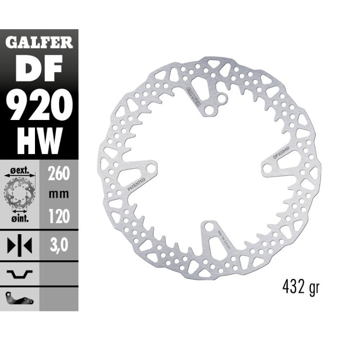 Disco freno anteriore Galfer Shark Sherco 300 SEF-R 14-25