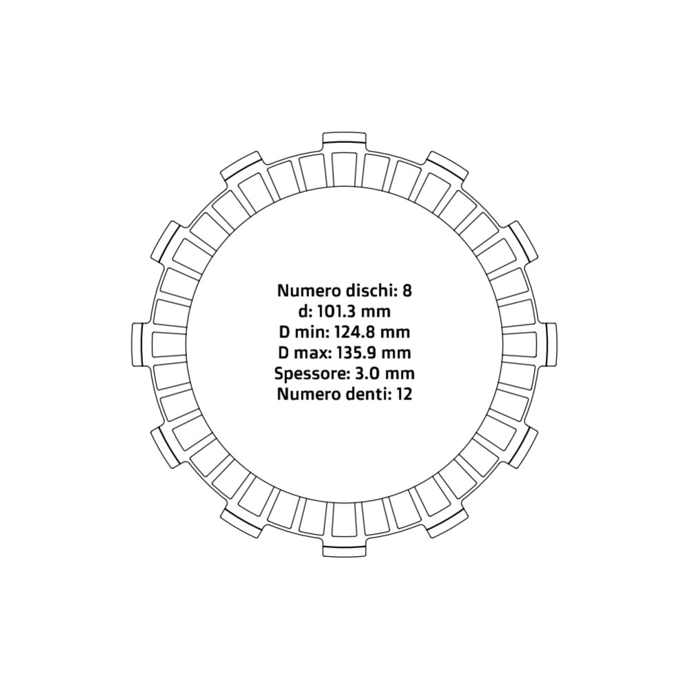 Dischi frizione guarniti NRTeam Ktm SX-F 250 06-12