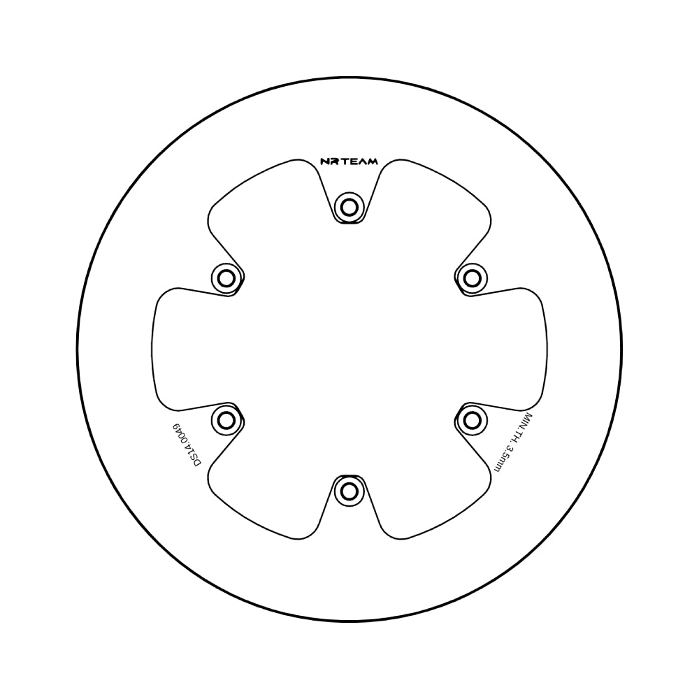 Disco freno posteriore pieno NRTeam Beta RR 250 13-25