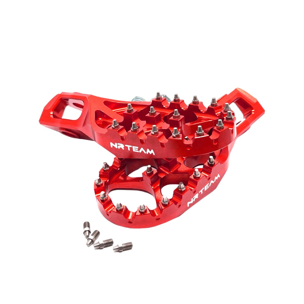 Coppia pedane Nrteam rosse in ergal Ktm EXC-F 500 17-23