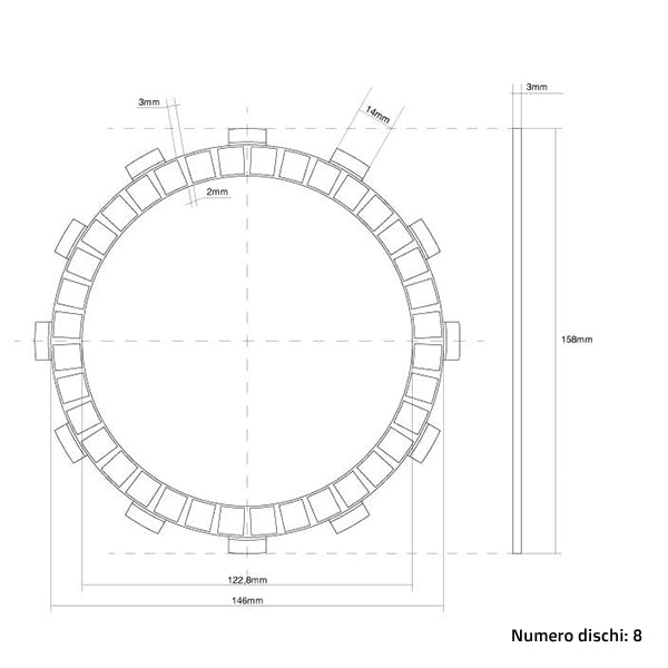 Dischi frizione guarniti FCC Suzuki RM 250 96-02