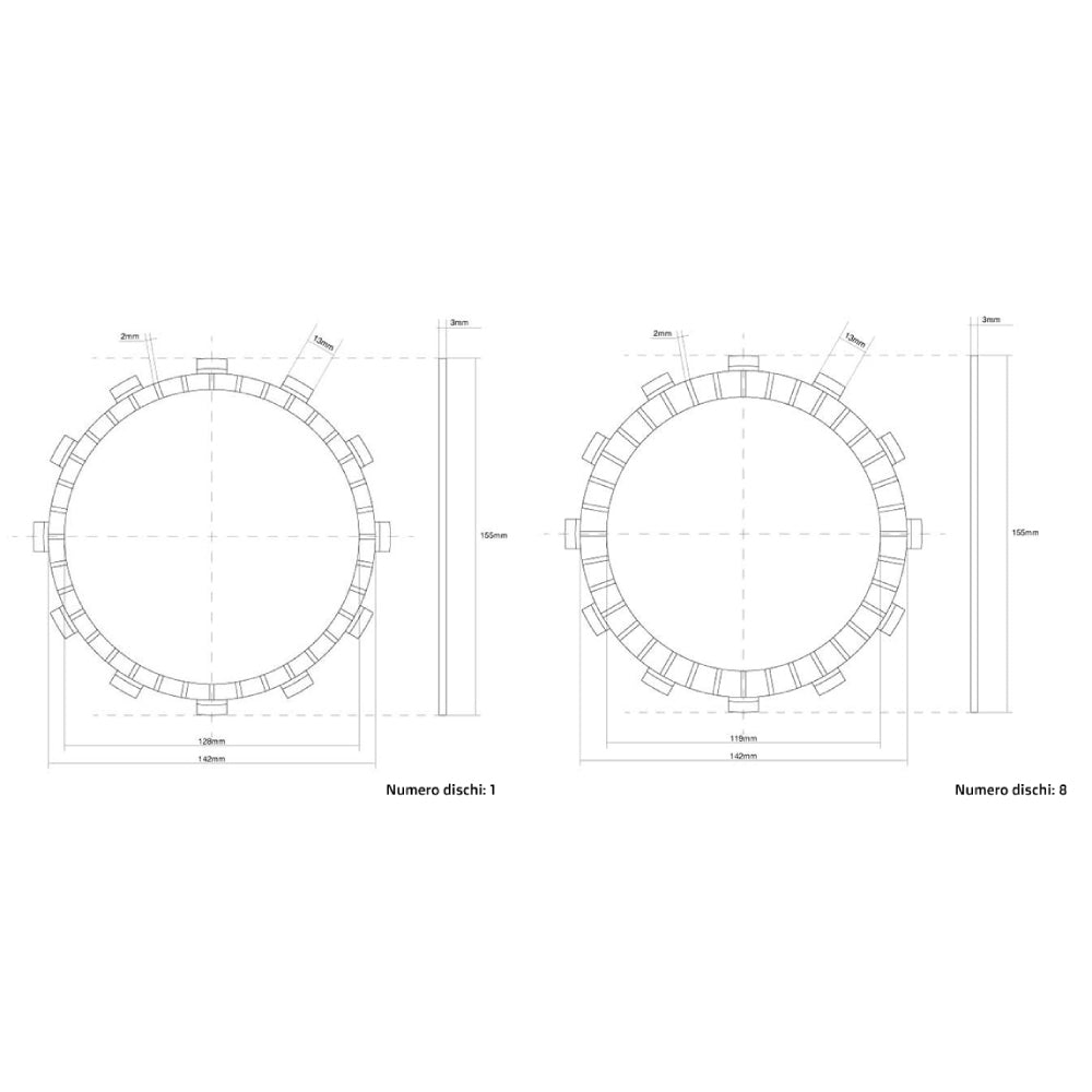 Dischi frizione guarniti FCC Yamaha YZF 426 01-02