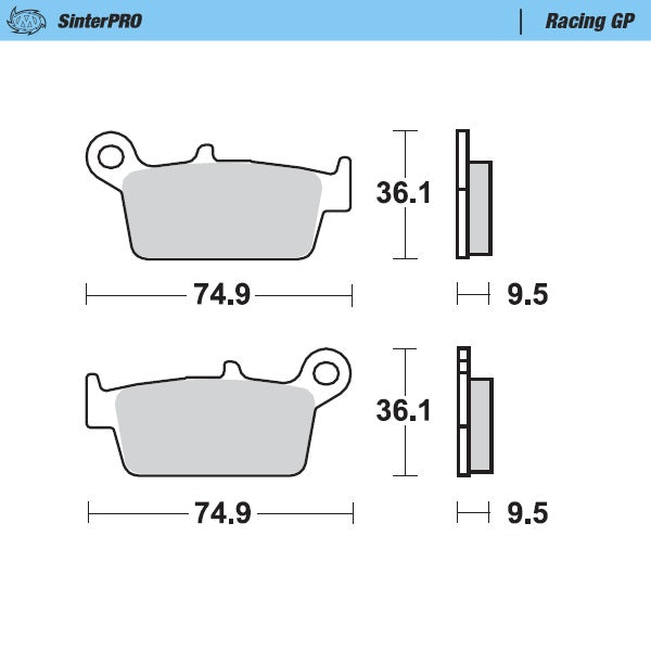 Pastiglie Moto Master Tm EN 125 01-04 posteriori GP