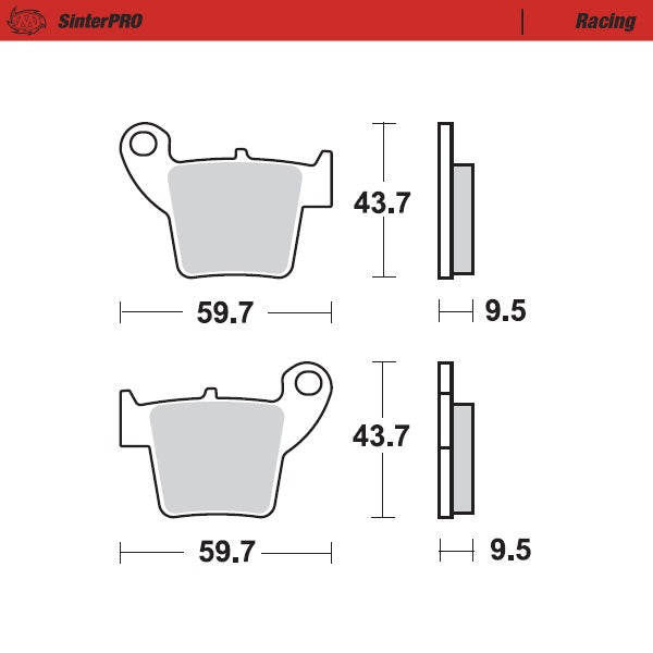 Pastillas de freno traseras Moto Master Honda CRF 450X 05-16