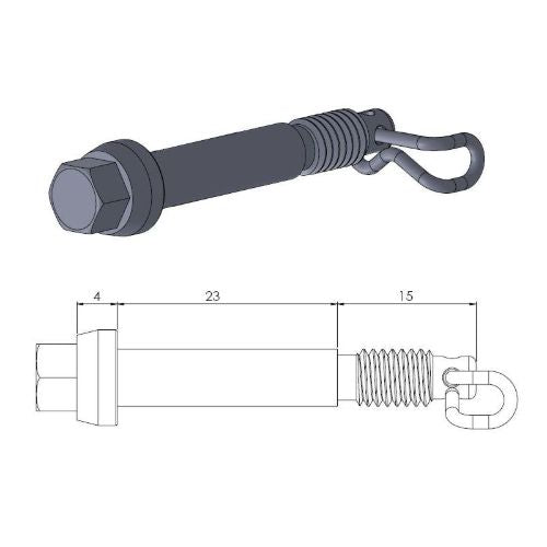 Perno pinza freno Gas Gas MC 65 21-22 anteriore Moto Master
