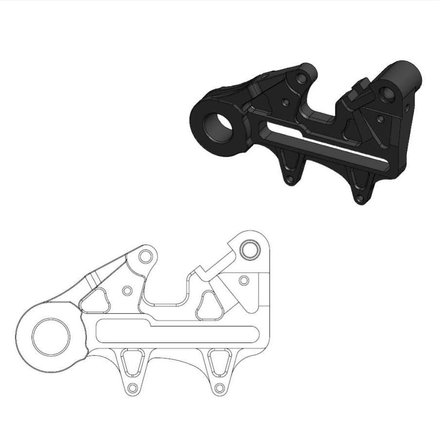 Espaciador de pinza de freno KTM EXC-F 500 24 Trasero 240mm - Moto Master