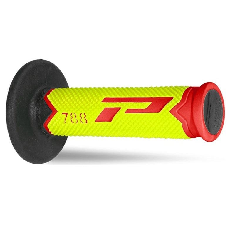 Coppia manopole Pro Grip 788 - rosso giallo fluo nero