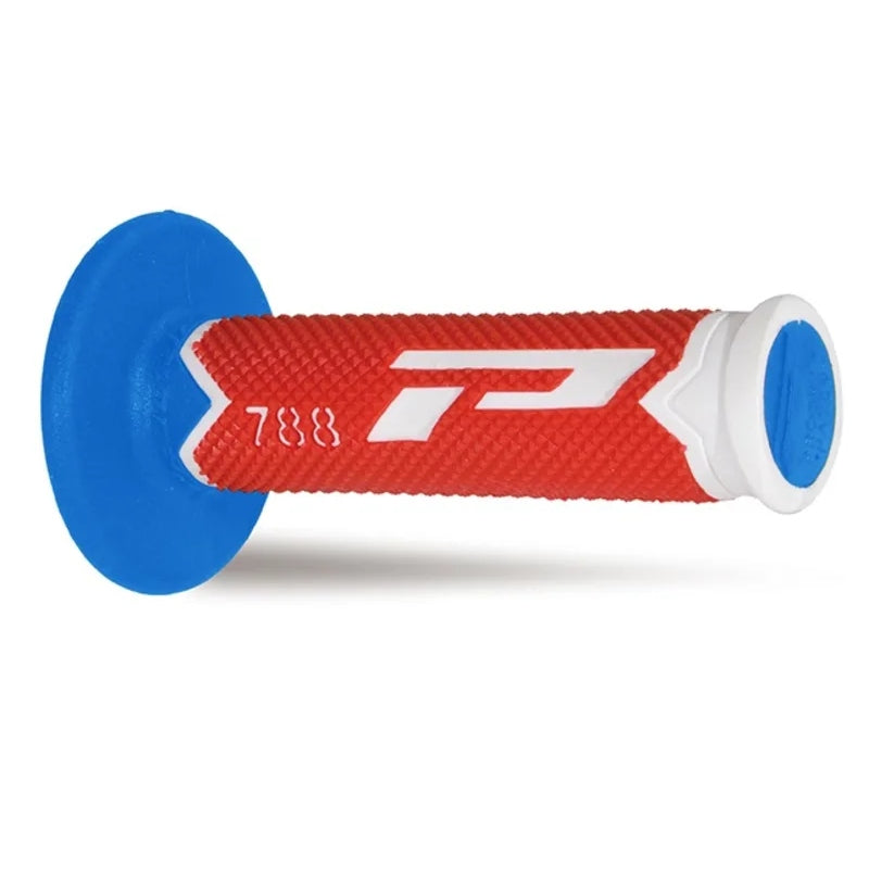 Coppia manopole Pro Grip 788 - bianco rosso azzurro