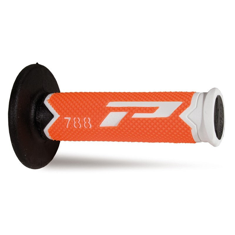 Coppia manopole Pro Grip 788 - bianco arancione fluo nero