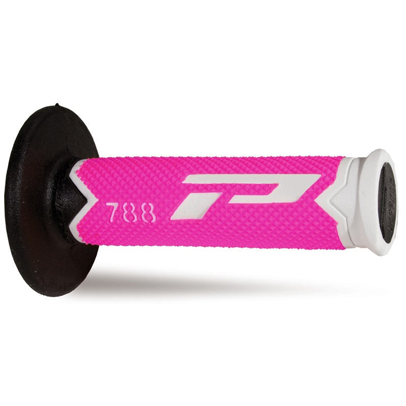 Coppia manopole Pro Grip 788 - bianco fucsia fluo nero