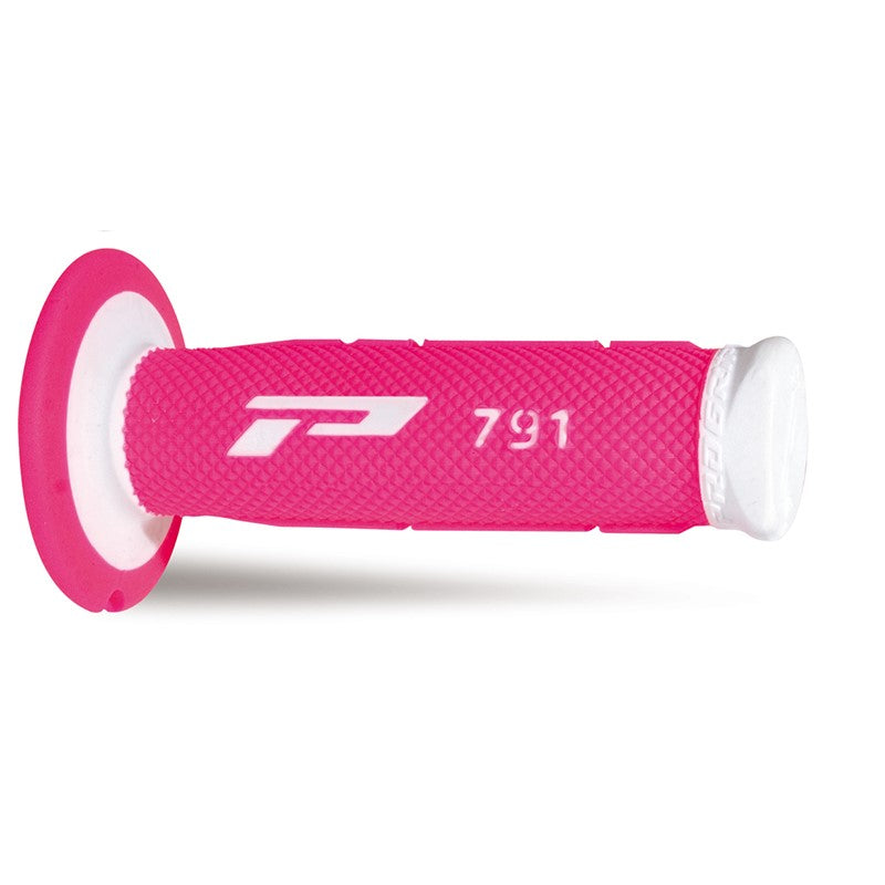 Coppia manopole Pro Grip 791 - bianco fucsia fluo