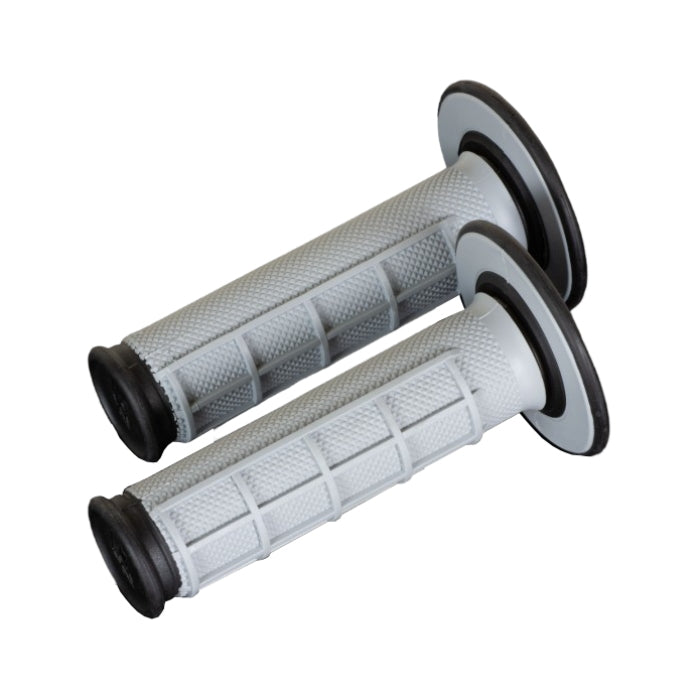 Coppia manopole Renthal Dual Half Waffle - nero grigio