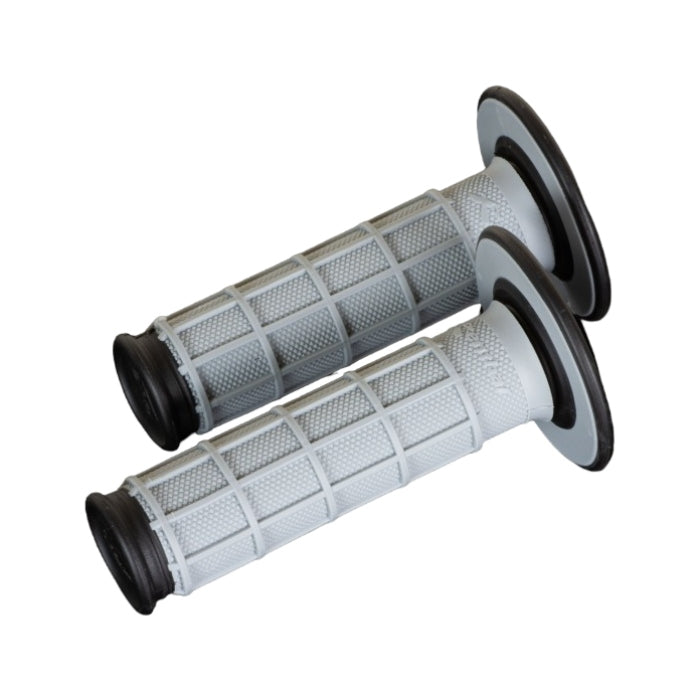 Coppia manopole Renthal Dual Full Waffle - nero grigio
