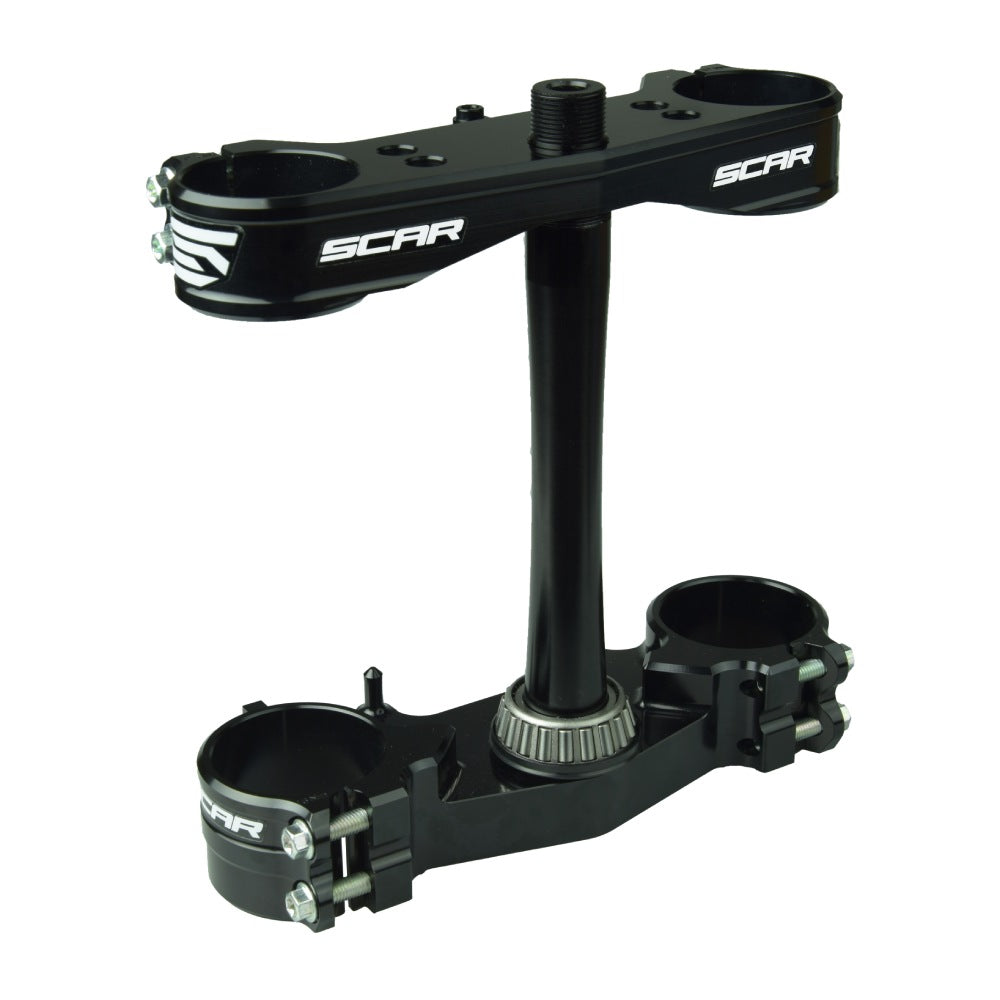 Piastra di sterzo nera Scar Kawasaki KXF 450 07-25