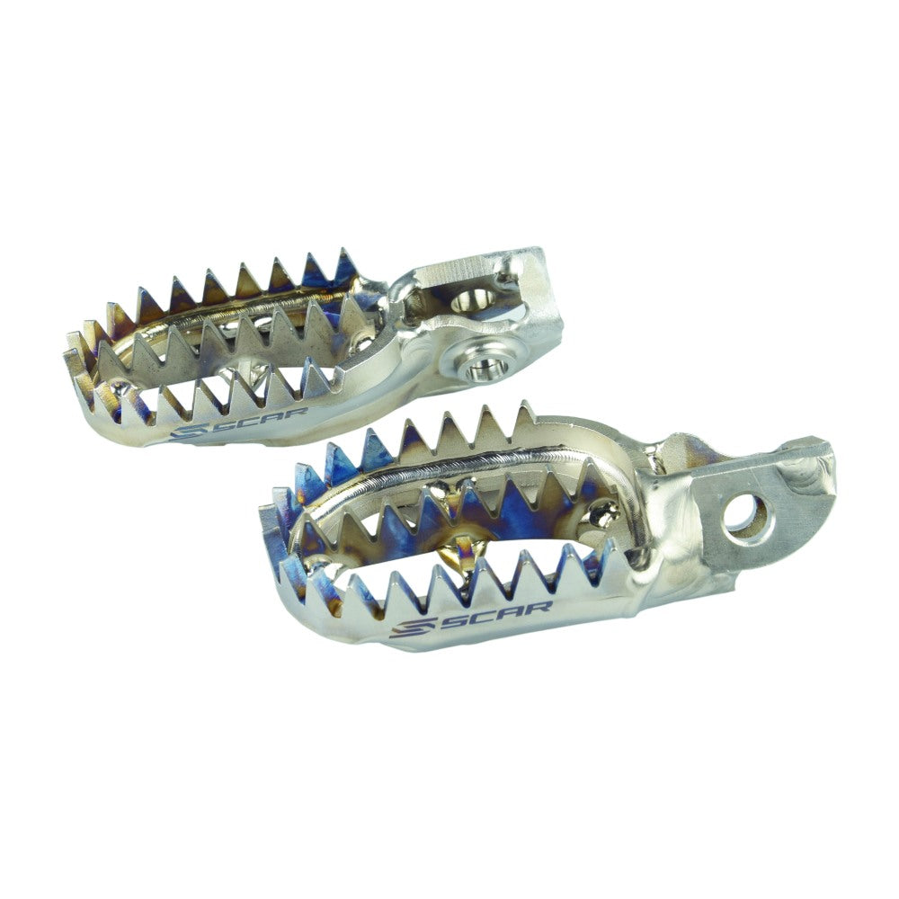 Coppia pedane Gripper in titanio Scar Husqvarna TC 125 16-22