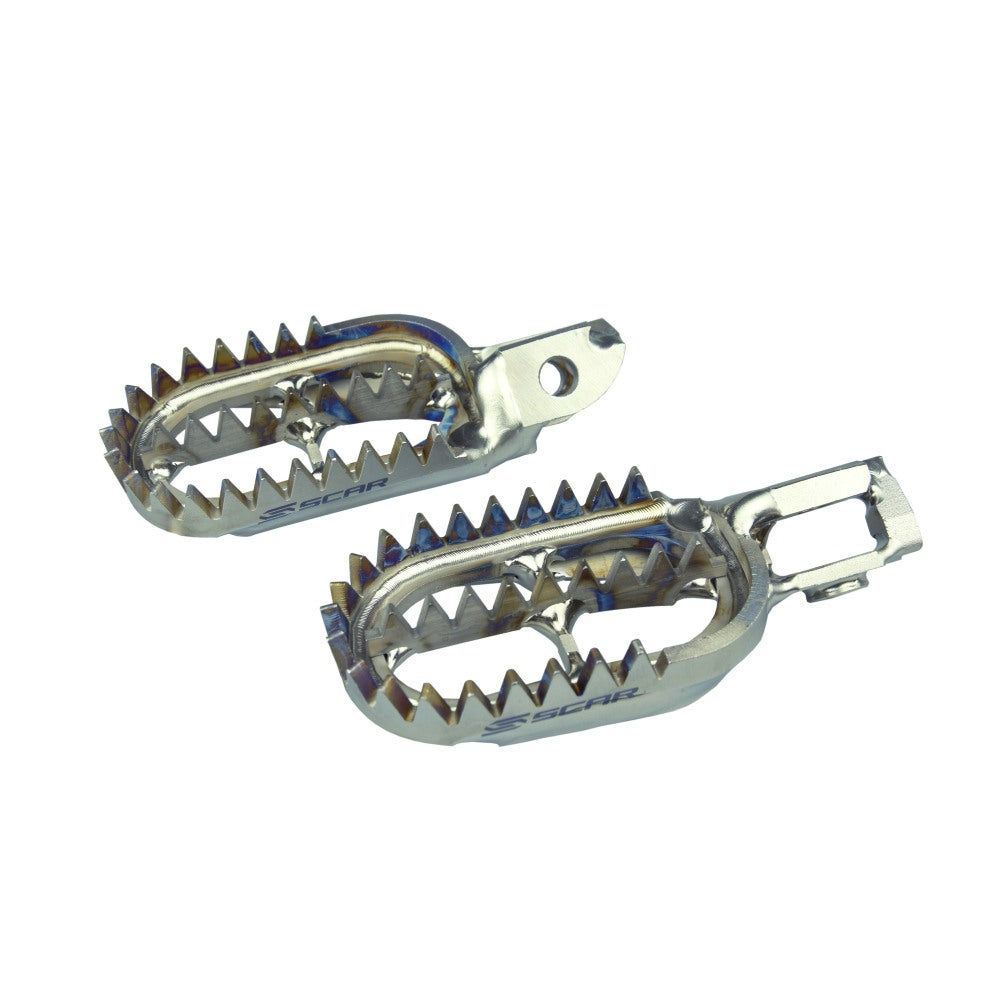 Coppia pedane Gripper in titanio Scar Husqvarna TC 125 23-25
