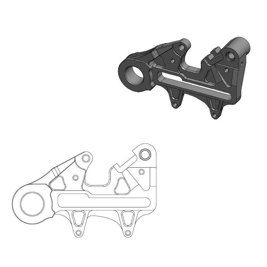 Espaciador de pinza de freno KTM SX-F 350 13-22 Trasero 240mm - Moto Master