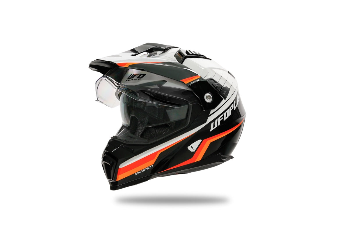 CASCO MOTOCROSS ARIES / BIANCO/NERO
