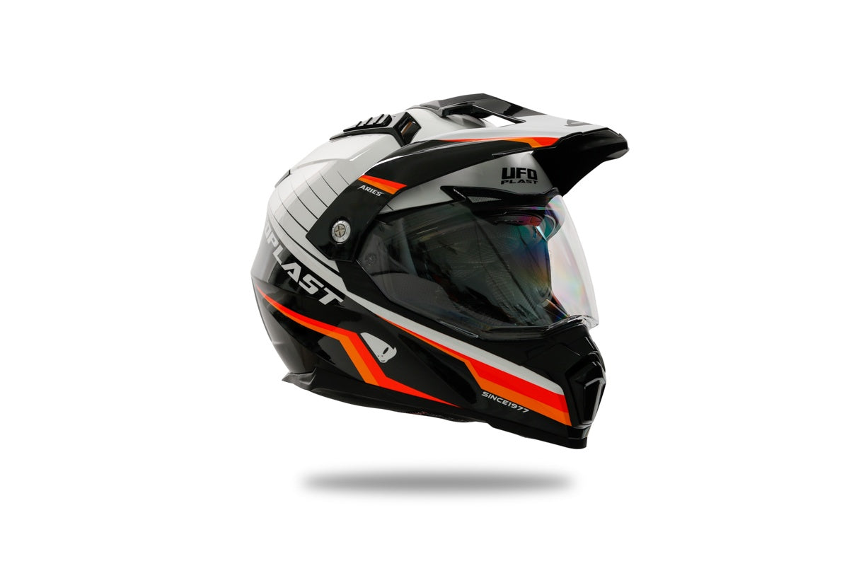 CASCO MOTOCROSS ARIES / BIANCO/NERO