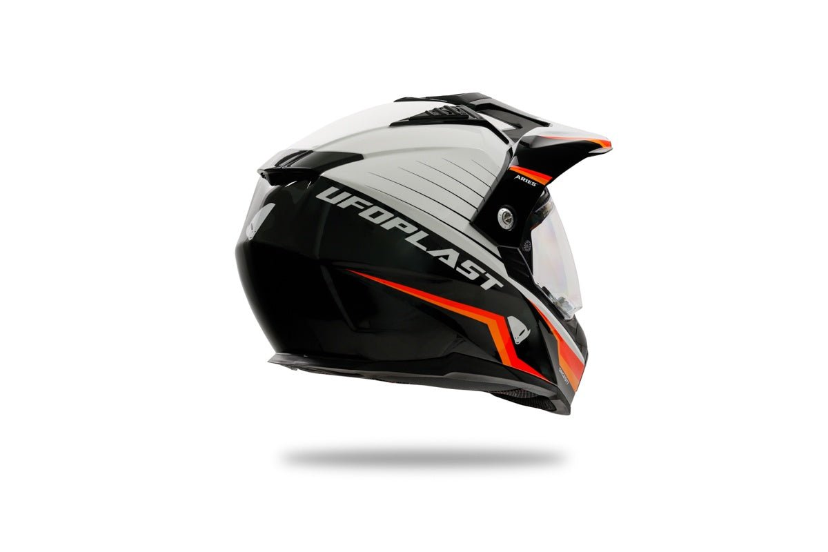 CASCO MOTOCROSS ARIES / BIANCO/NERO