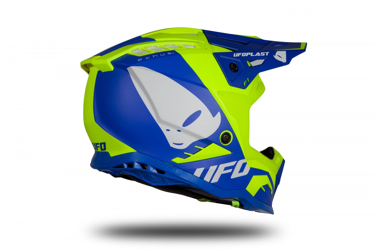 CASCO MOTOCROSS ECHUS / BLU/GIALLO FLUO OPACO