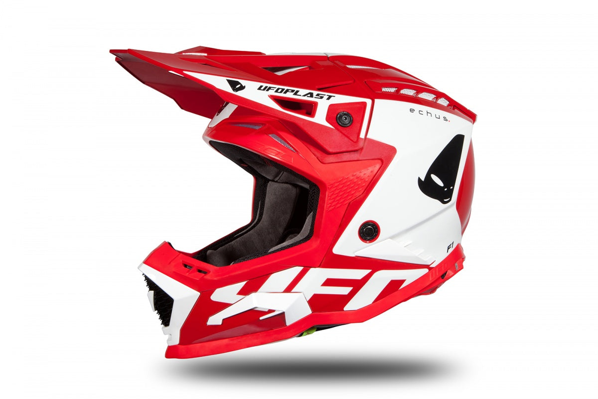 CASCO MOTOCROSS ECHUS / ROSSO/BIANCO