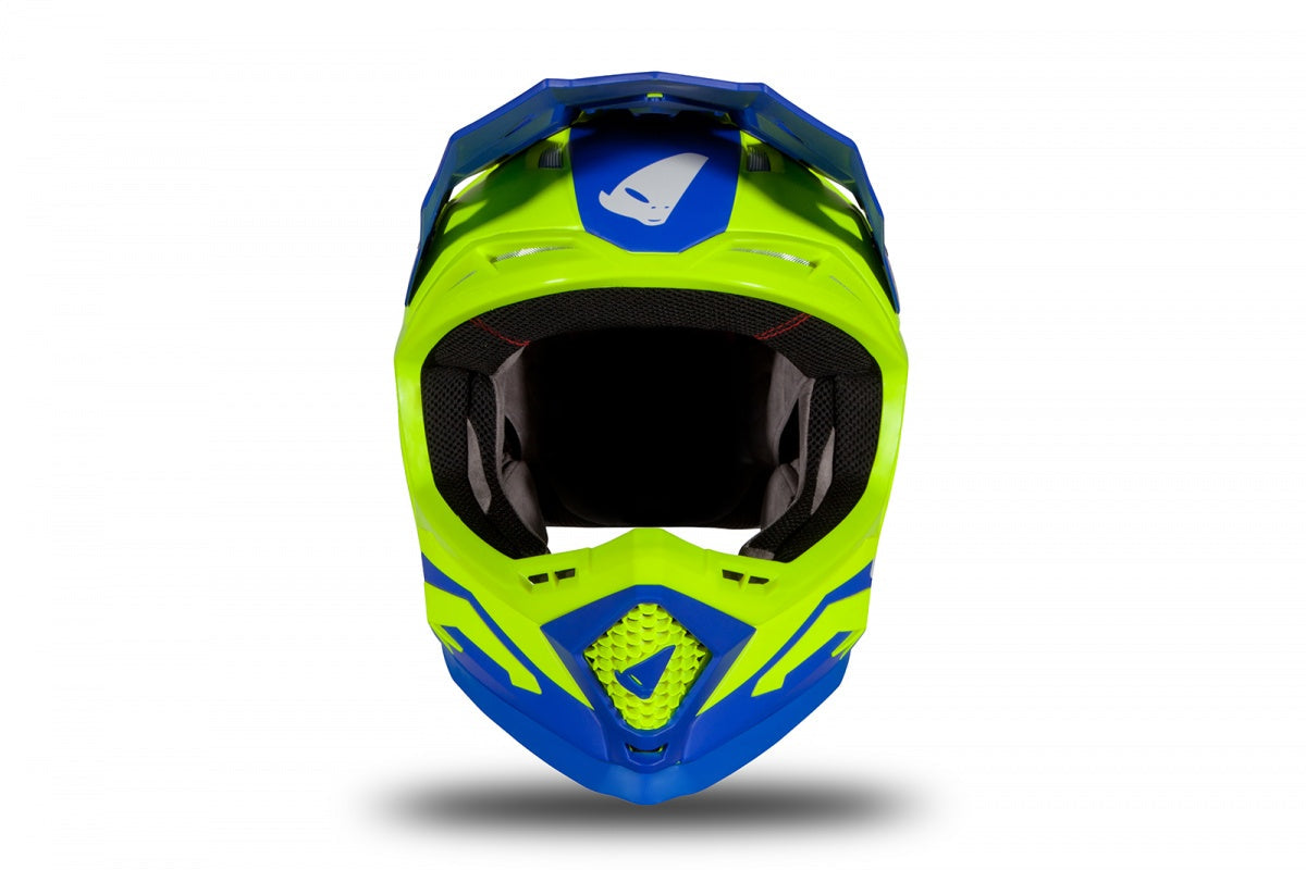 CASCO MOTOCROSS ECHUS / BLU/GIALLO FLUO OPACO