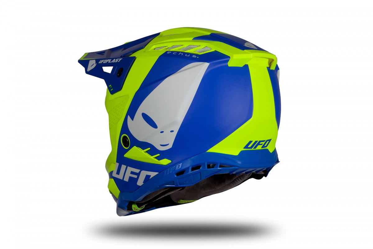 CASCO MOTOCROSS ECHUS / BLU/GIALLO FLUO OPACO