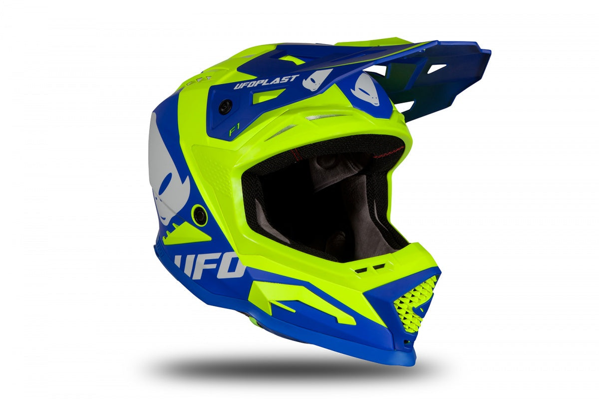 CASCO MOTOCROSS ECHUS / BLU/GIALLO FLUO OPACO
