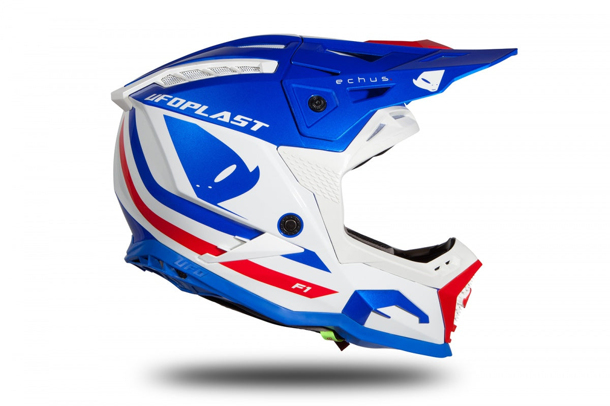 CASCO MOTOCROSS ECHUS / BLU/BIANCO/ROSSO