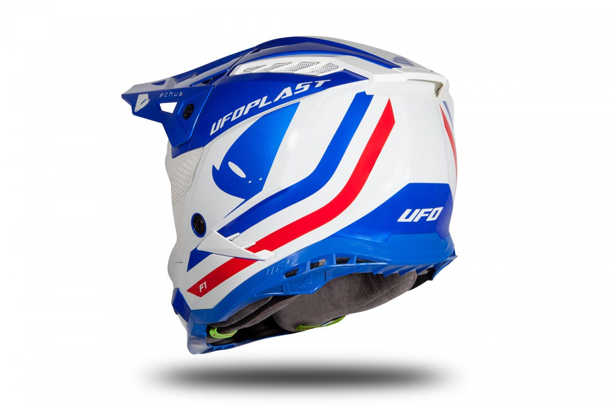 CASCO MOTOCROSS ECHUS / BLU/BIANCO/ROSSO