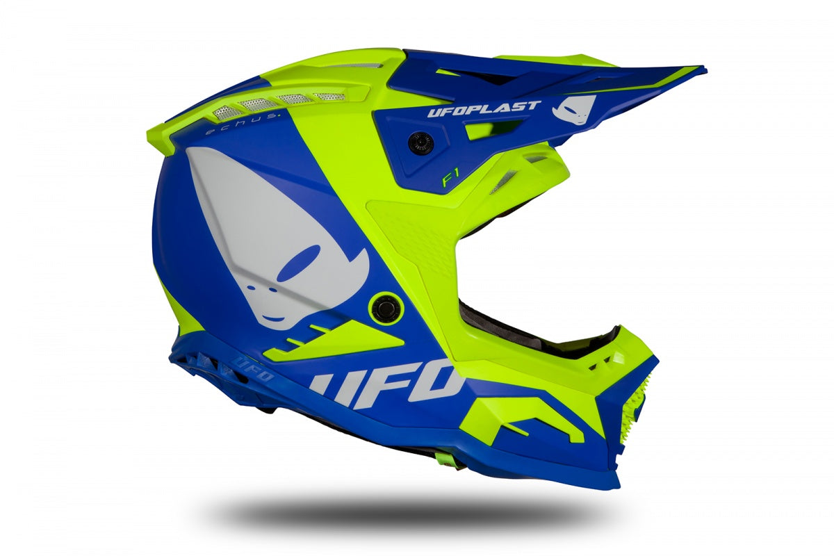 CASCO MOTOCROSS ECHUS / BLU/GIALLO FLUO OPACO