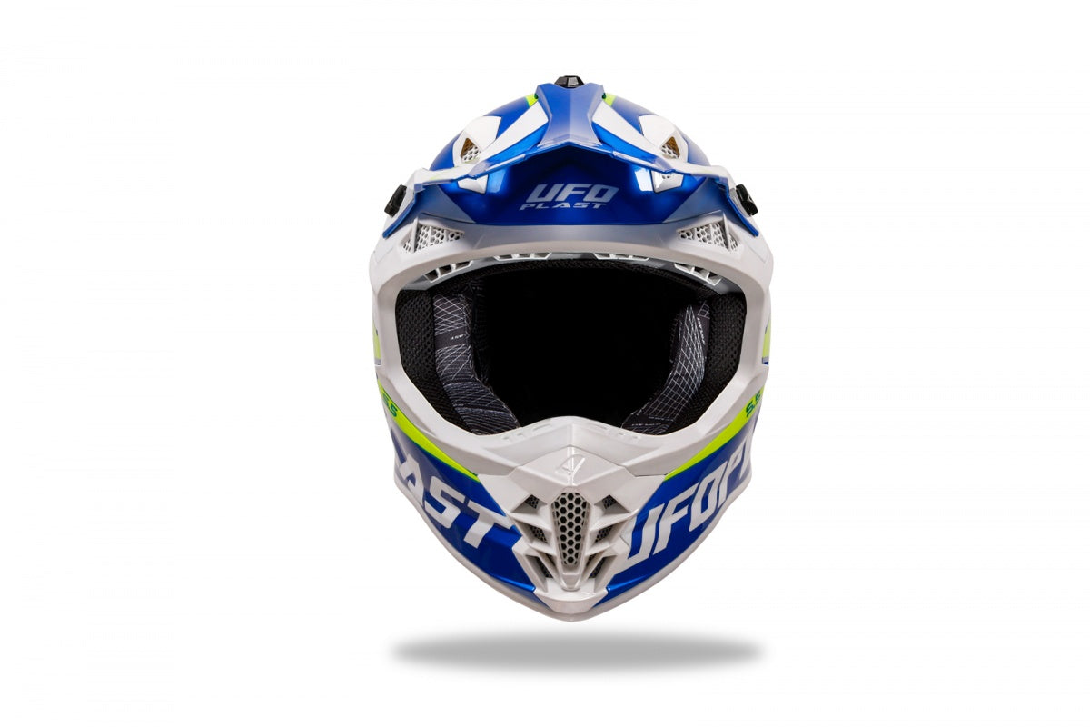 CASCO MOTOCROSS INTREPID / BLU/GIALLO
