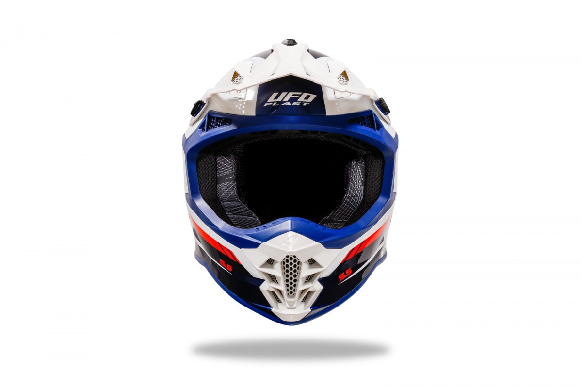 CASCO MOTOCROSS INTREPID / BLU/BIANCO
