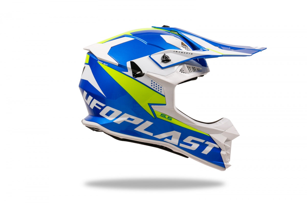 CASCO MOTOCROSS INTREPID / BLU/GIALLO
