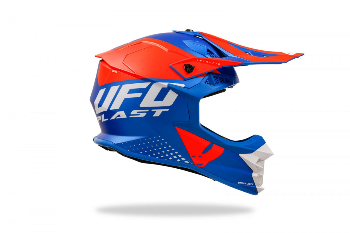 CASCO MOTOCROSS INTREPID / BLU/ARANCIO