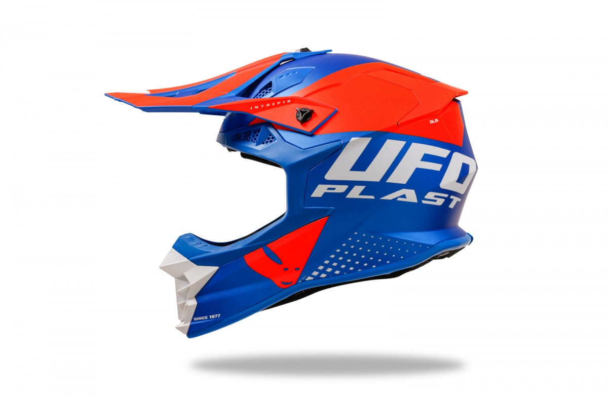 CASCO MOTOCROSS INTREPID / BLU/ARANCIO