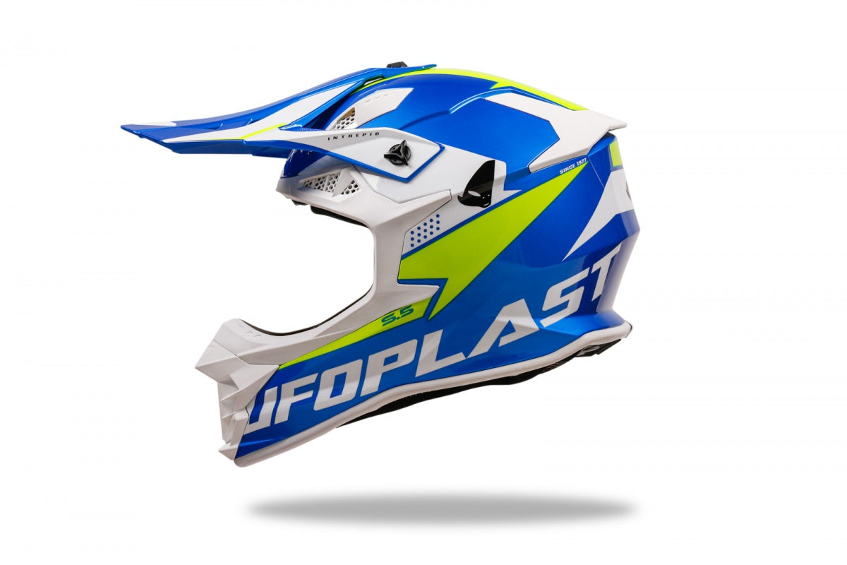 CASCO MOTOCROSS INTREPID / BLU/GIALLO