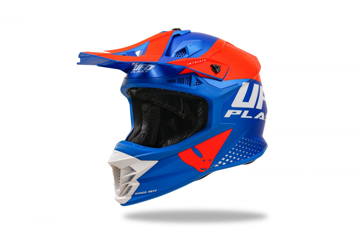 CASCO MOTOCROSS INTREPID / BLU/ARANCIO