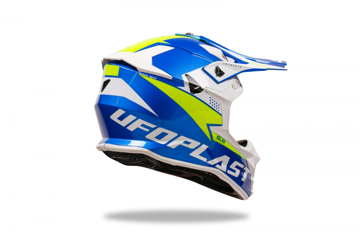 CASCO MOTOCROSS INTREPID / BLU/GIALLO