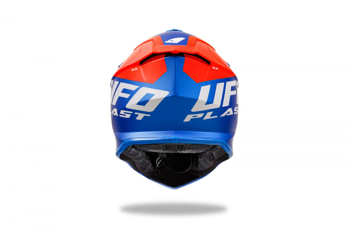 CASCO MOTOCROSS INTREPID / BLU/ARANCIO