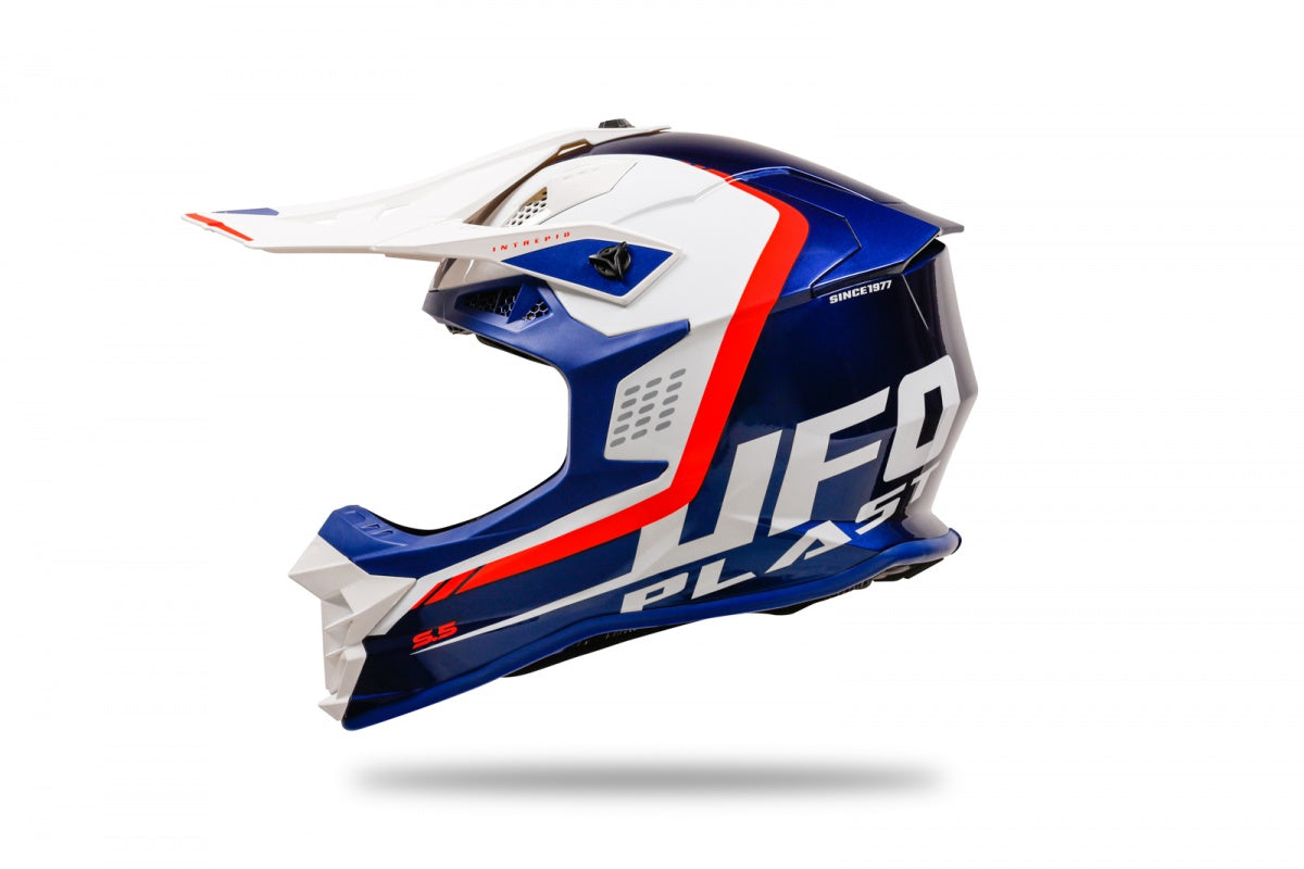 CASCO MOTOCROSS INTREPID / BLU/BIANCO
