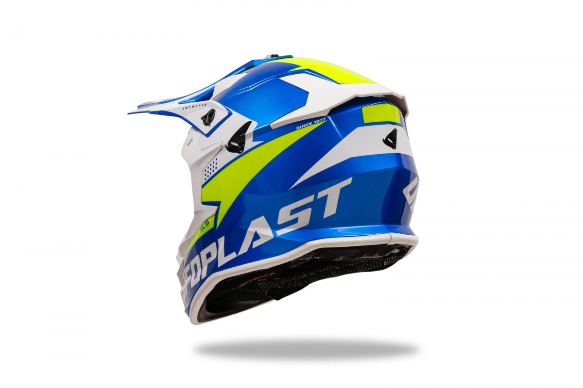 CASCO MOTOCROSS INTREPID / BLU/GIALLO