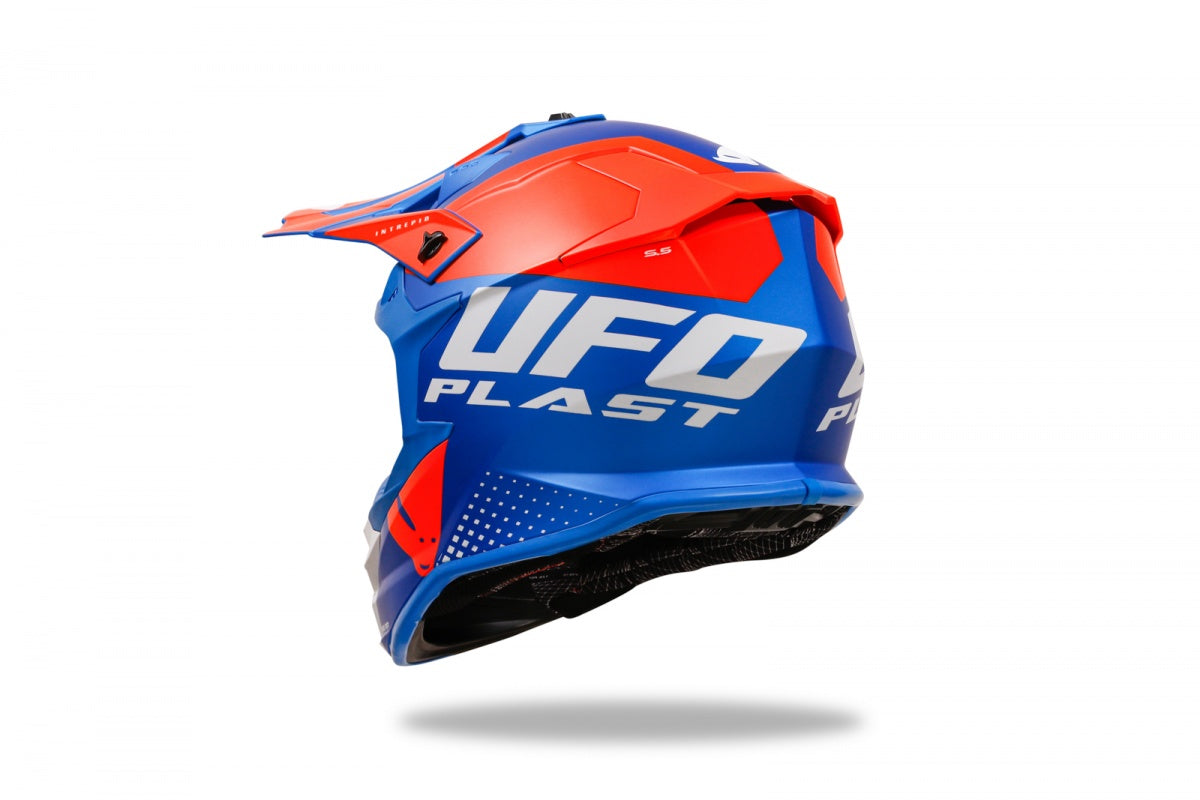 CASCO MOTOCROSS INTREPID / BLU/ARANCIO