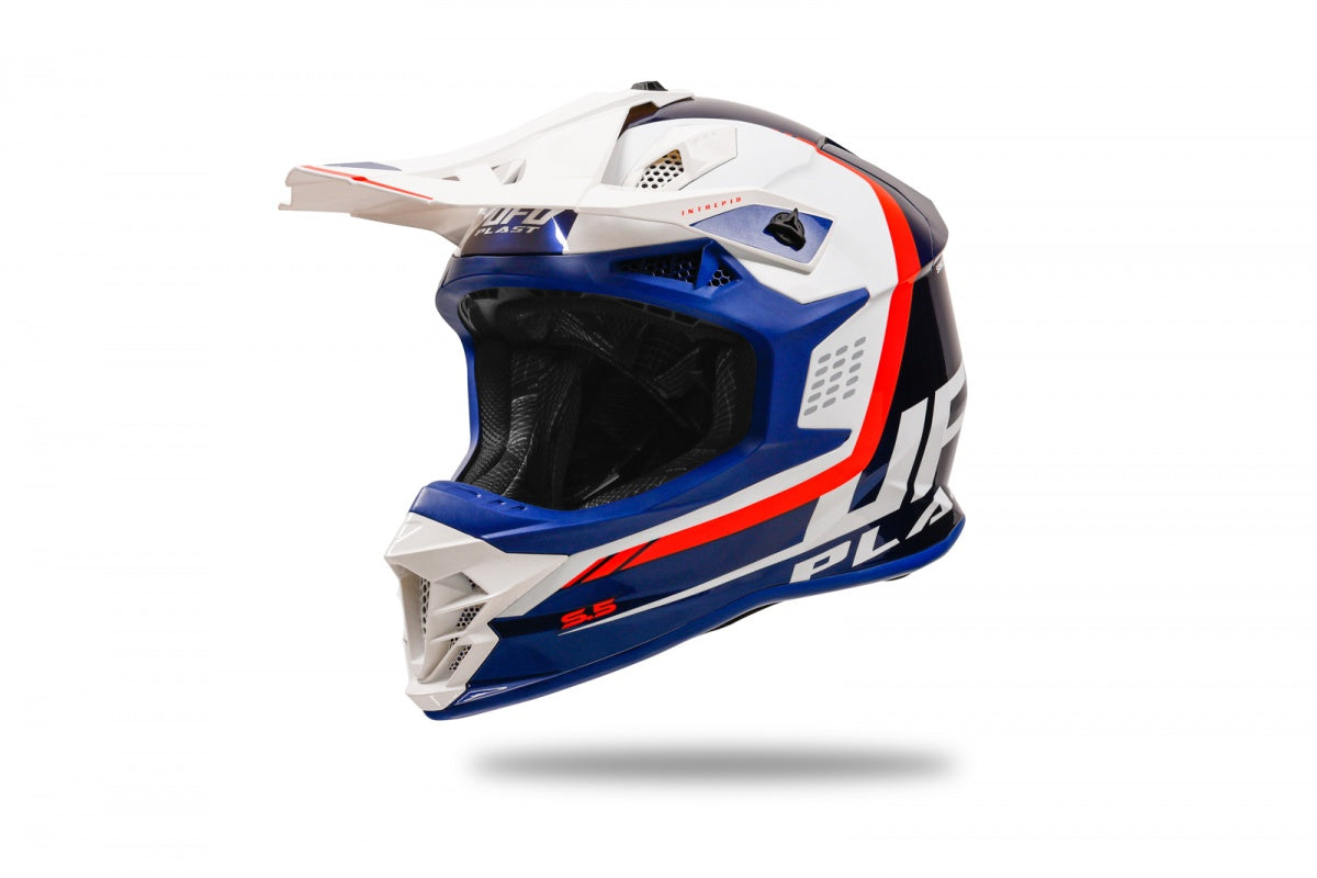 CASCO MOTOCROSS INTREPID / BLU/BIANCO